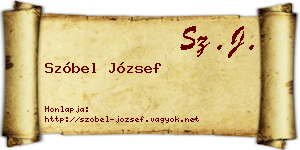Szóbel József névjegykártya